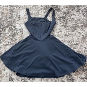 POPFLEX Women's 1X Slate Blue Tennis Pickleball Dress Skort Stretch Performance